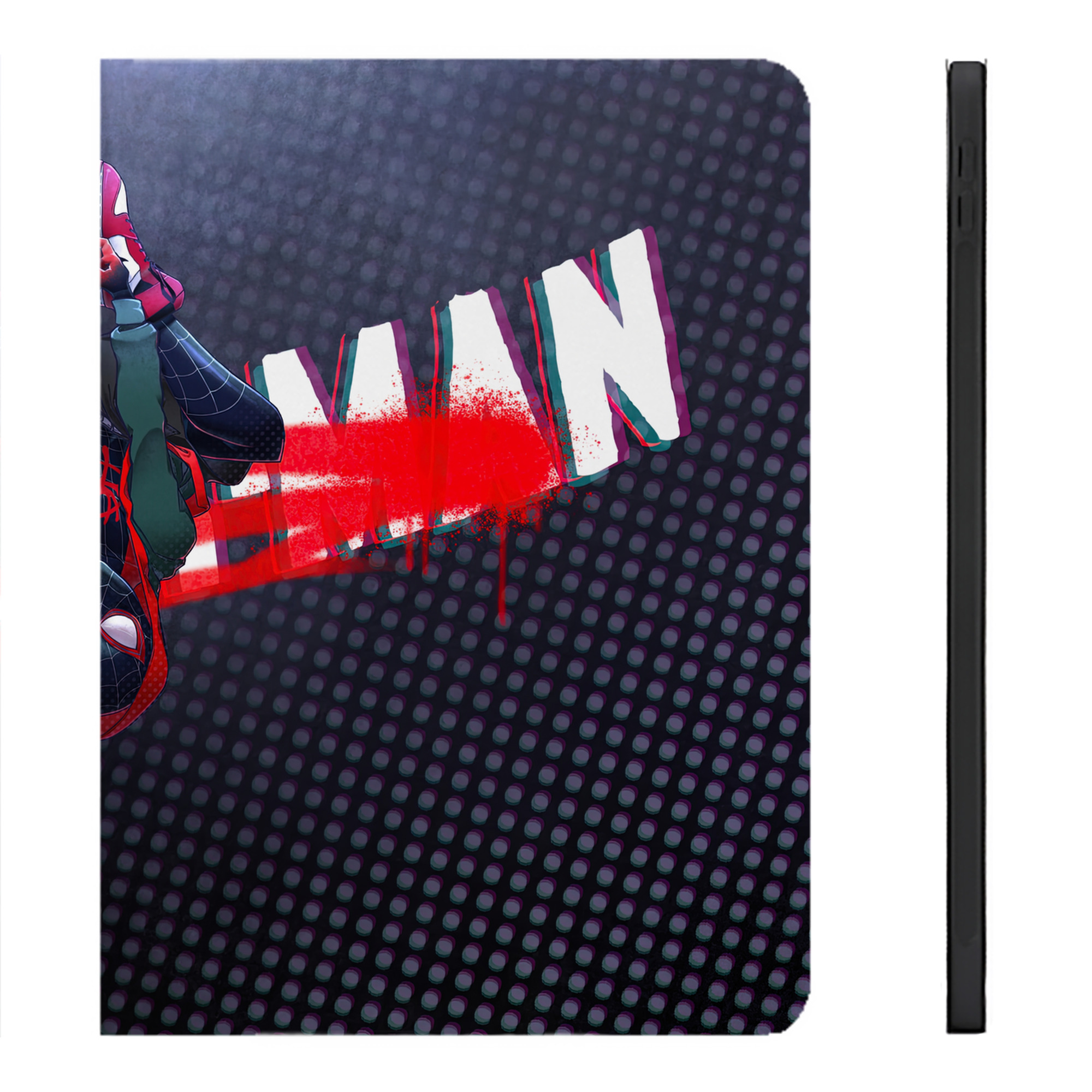 （画像用） Spider Man スパイダーマン IPadケース ペンホルダー付き ブックスタイルデザイン